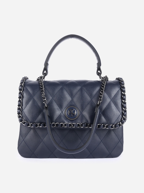 

LYN Navy Blue Textured Shoulder Bag