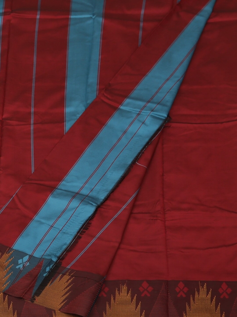 

Pothys Blue & Maroon Art Silk Solid Saree