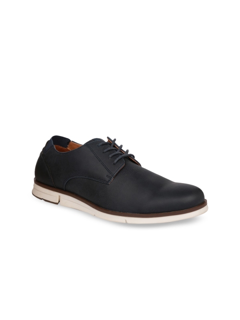 

Bata Men Navy Blue Leather Derbys