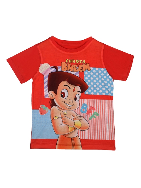 

Chhota Bheem Boys Red Printed Round Neck T-shirt