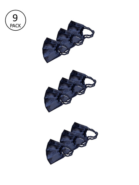 

Bellofox Women 9 Pcs Navy Blue 3-Ply Reusable Outdoor Satin Masks