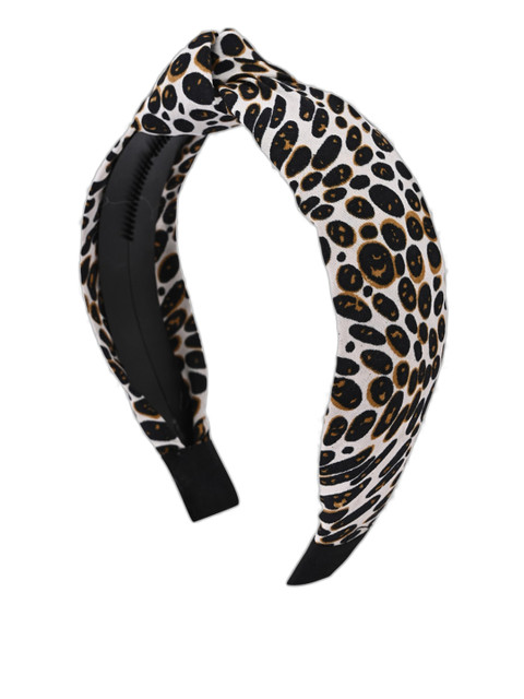 

BuckleUp Women White & Black Printed Knot Detailed Hairband