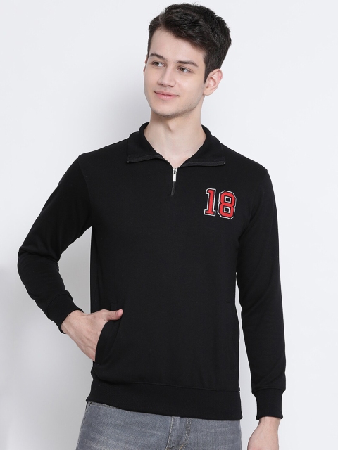

Genx Men Black Solid Sweatshirt