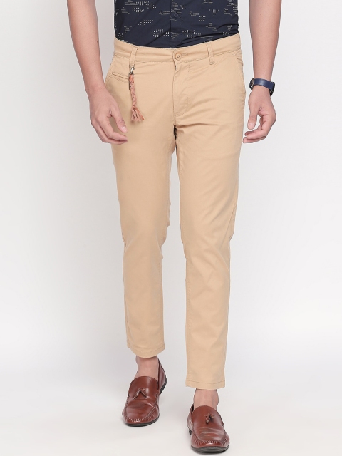 

SPYKAR Men Khaki Slim Fit Solid Regular Trousers