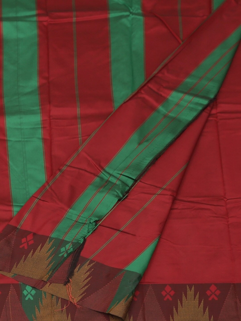 

Pothys Green & Red Art Silk Solid Saree
