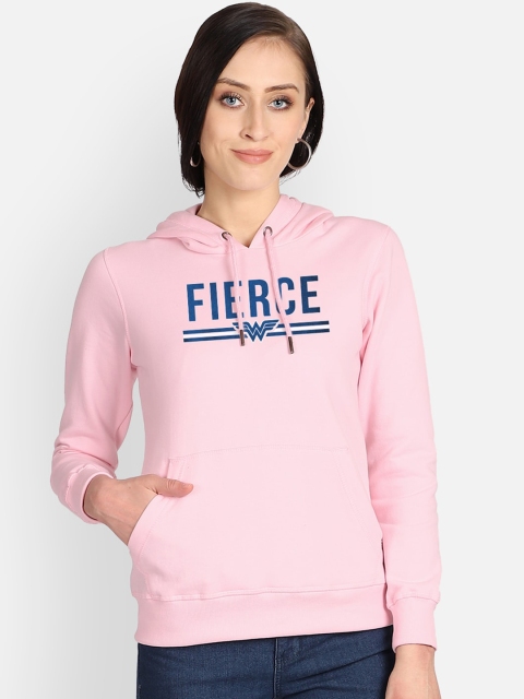 

Free Authority Women Pink Wonder Woman Printed Hooded Sweatshirt