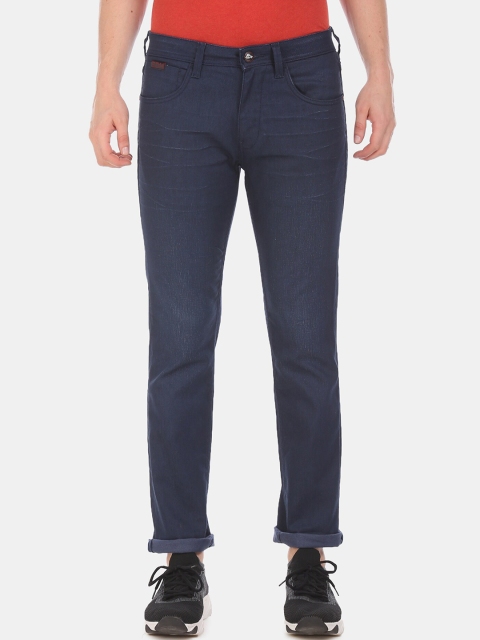 Ed Hardy Men Navy Blue Slim Fit Mid-Rise Clean Look Jeans