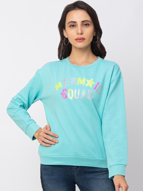 

Globus Women Blue Printed Sweatshirt