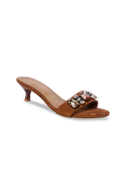 

Inc 5 Women Brown Embellished Heels