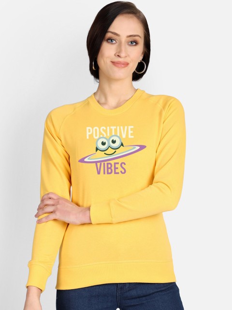

Free Authority Women Yellow Printed Sweatshirt