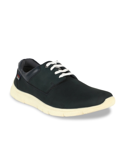 

Bata Men Navy Blue Leather Sneakers
