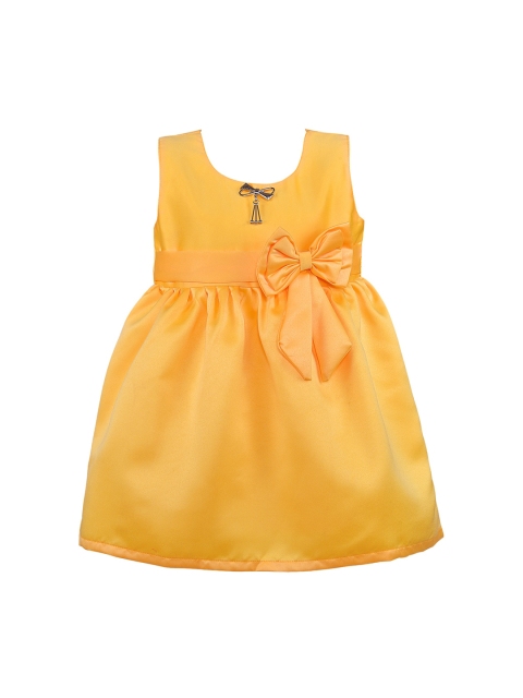 

Wish Karo Girls Yellow Solid Fit and Flare Dress