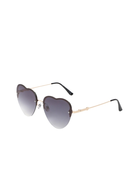

FOREVER 21 Women Grey Lens & Gold-Toned Heart-Shaped Sunglasses 39557802