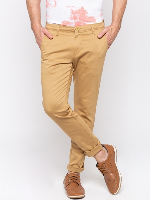 

SPYKAR Men Khaki Slim Fit Solid Chinos