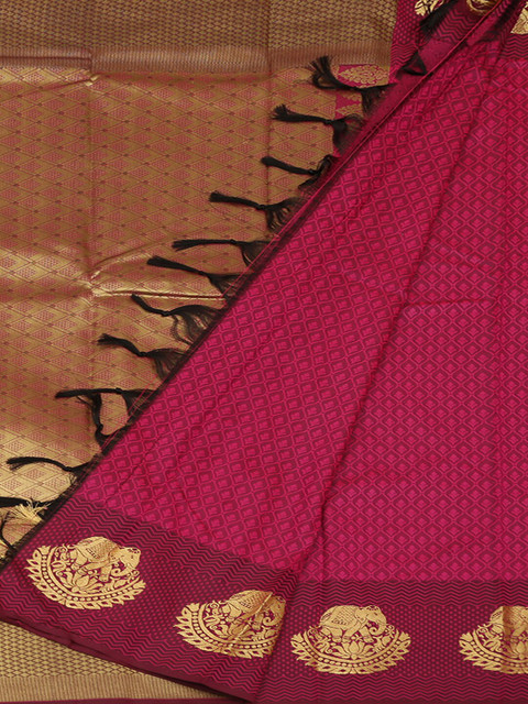 

Pothys Pink & Gold-Toned Art Silk Woven Design Saree