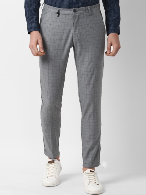 

Louis Philippe Sport Men Grey Slim Fit Checked Regular Trousers