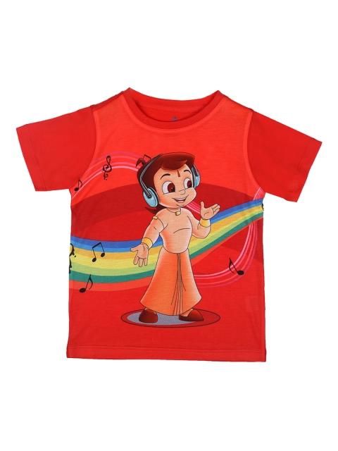 

Chhota Bheem Boys Red Printed Round Neck T-shirt