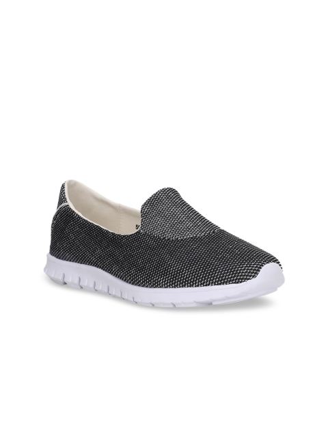 

North Star Women Grey Textured Slip-On Sneakers