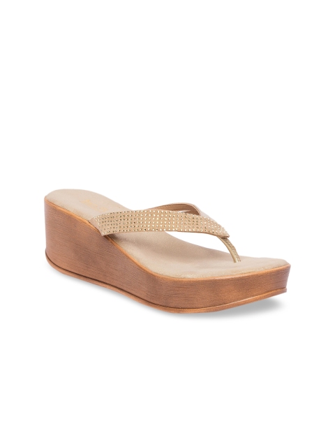 

Inc 5 Women Beige Embellished Wedges