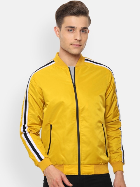 

Van Heusen Sport Men Yellow Solid Bomber Jacket