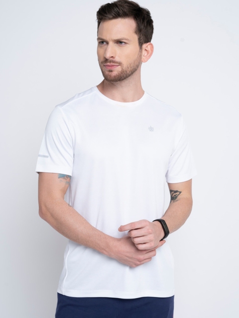 

Cultsport Men White Solid Round Neck T-shirt