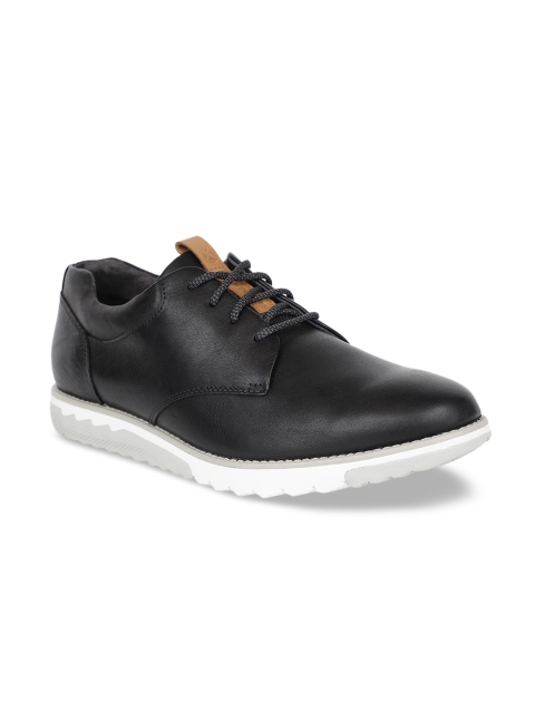 

Hush Puppies Men Black Leather Derbys