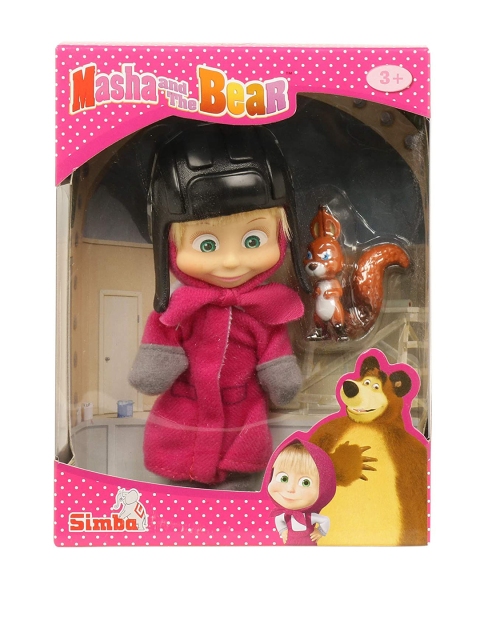 

Masha and The Bear Kids Pink & Beige Masha With Her Animal Friend Squirrel Soft Toy