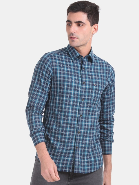 

Arrow Sport Men Blue Slim Fit Checked Casual Shirt