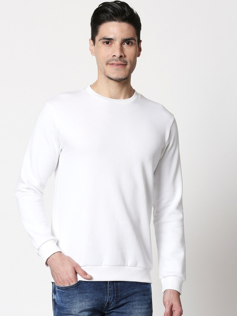 

Bewakoof Men White Solid Sweater