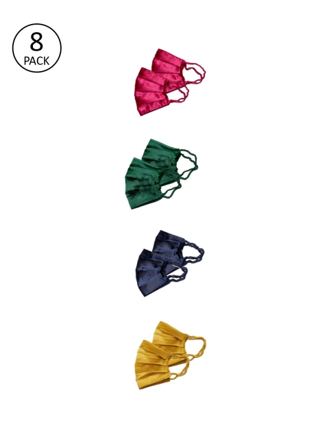 

Bellofox Women 8 Pcs 3-Ply Reusable Outdoor Satin Masks, Pink