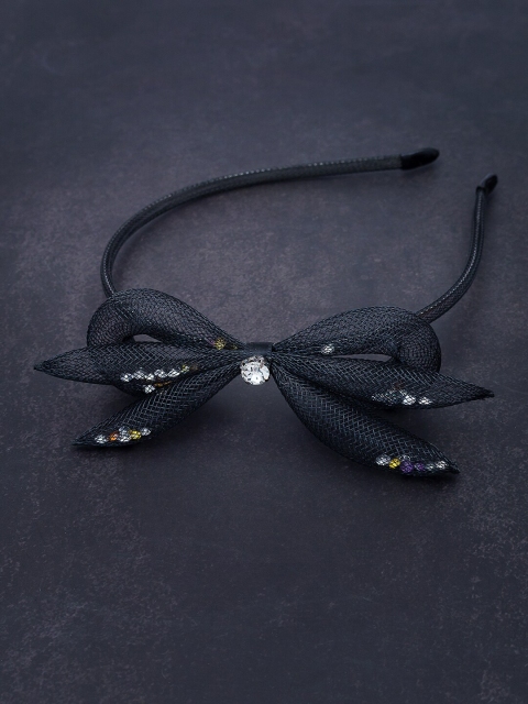 

Golden Peacock Girls Black Bow Shaped Hair Band