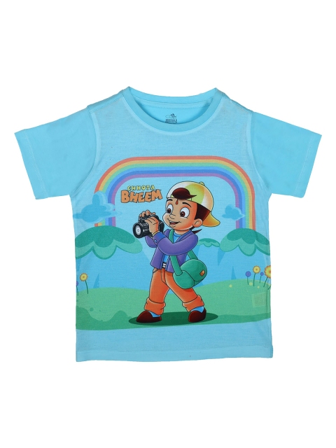 

Chhota Bheem Boys Blue Chhota Bheem Printed Round Neck T-shirt