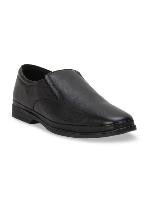 

VON WELLX GERMANY Men Black Leather Slip-On Shoes
