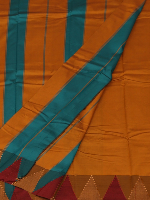

Pothys Mustard Solid Art Silk Saree