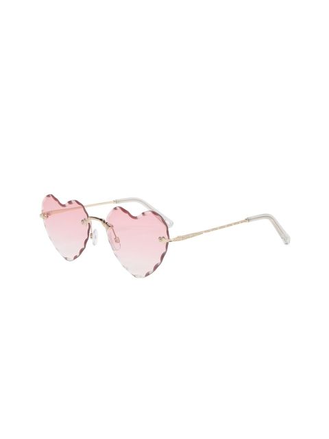 

FOREVER 21 Women Pink Lens & Gold-Toned Other Sunglasses