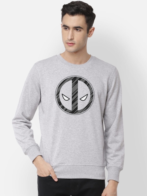 Free Authority Men Grey Printed Sweatshirt