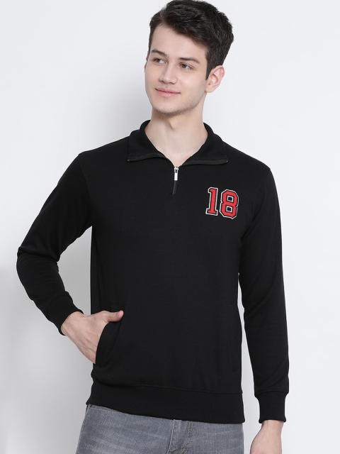 

Genx Men Black Solid Sweatshirt