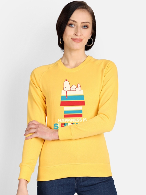 

Free Authority Women Yellow Printed Sweatshirt