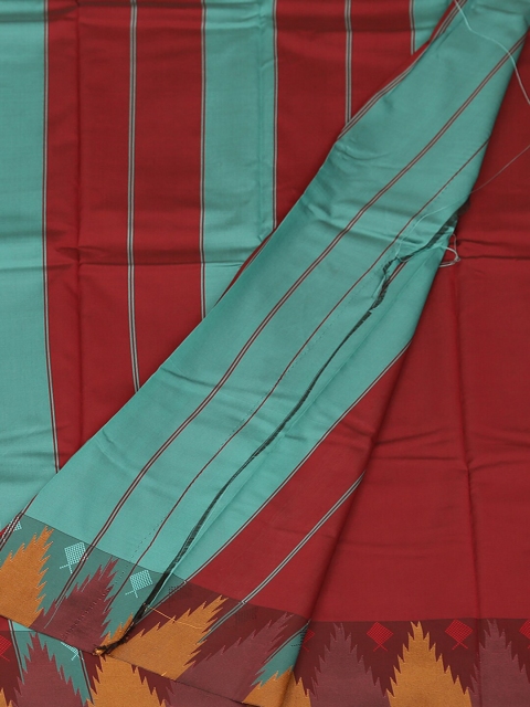 

Pothys Teal & Maroon Art Silk Woven Design Saree