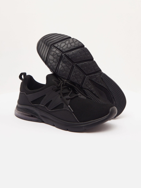 

shoexpress Women Black Textured Running Shoes