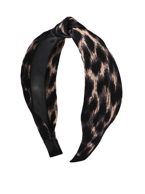 

BuckleUp Women Brown & Black Printed Knot Detailed Hairband