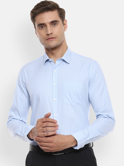 

Van Heusen Men Blue Slim Fit Striped Formal Shirt