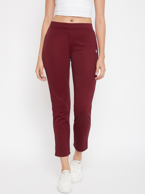 

Crimsoune Club Women Maroon Solid Slim Fit Track Pants