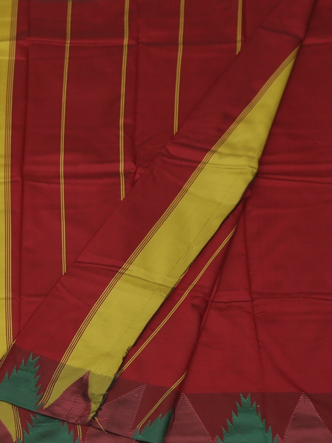 

Pothys Green Solid Art Silk Saree
