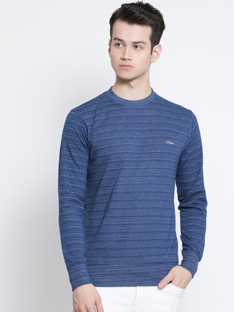 

Genx Men Blue Striped Sweatshirt