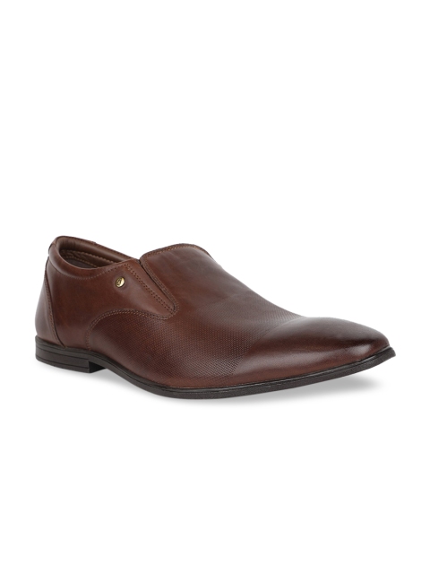 

Hush Puppies Men Brown Solid Formal Leather Slip-Ons