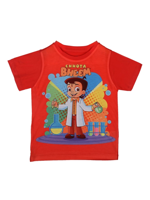 

Chhota Bheem Boys Red Printed Round Neck T-shirt
