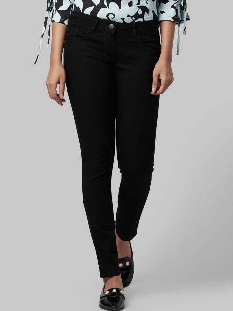 

Park Avenue Woman Women Black Skinny Fit Mid-Rise Clean Look Jeans