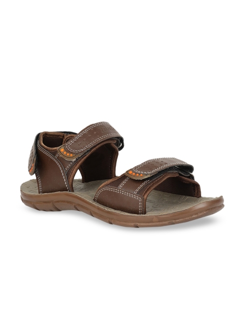 

Bata Men Brown Solid Sports Sandals