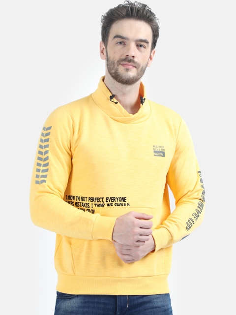 

Monte Carlo Men Yellow & Black Printed Sweatshirt